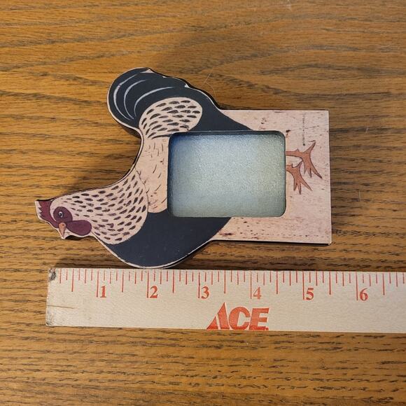 Warren Kimble Rustic Rooster Small Photo Frame Country Farm Collectible by Fetco - Picture 7 of 9